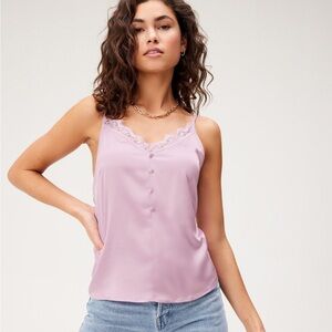 NWT Adore Me Elegant Lavender Lace Trim Camisole size medium